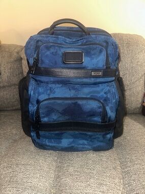 Tumi Alpha Bravo T-Pass Business Class Brief Pack Navy Camo Backpack 26578NVR2